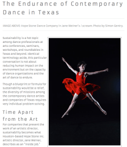 The Endurance of Contemporary Dance in Texas